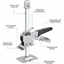 AOUGO Lève-Plaques Manuel Outil De Levage Pour Bras 2 Pcs Outil De Serrage De Précision Du Bras Cric Multifonction Pour Portes Fenêtres Armoires Placards -Treuil, cric, palan et accessoires Soldes Boutique 58574867 3