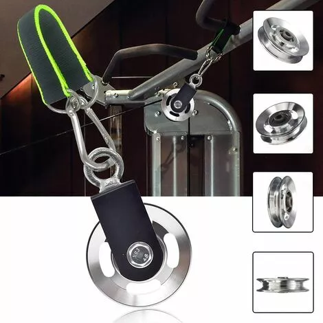 FLYME Poulie De Poulie, Poulie De Corde De 90 Mm Avec élingue Et Crochet En D, Pivotant à 360 °, Pour Système De Poulie LAT, équipement De Gymnastique à Domicile 3 FLYME Poulie De Poulie, Poulie De Corde De 90 Mm Avec élingue Et Crochet En D, Pivotant à 360 °, Pour Système De Poulie LAT, équipement De Gymnastique à Domicile – Image 3