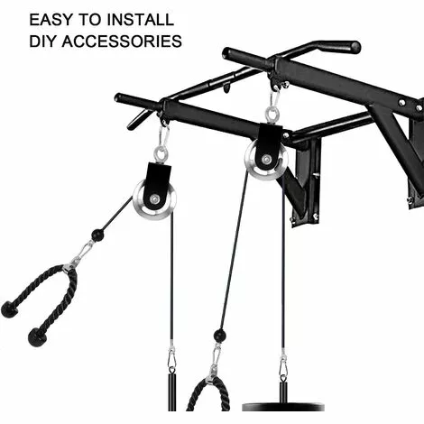 FLYME Poulie De Poulie, Poulie De Corde De 90 Mm Avec élingue Et Crochet En D, Pivotant à 360 °, Pour Système De Poulie LAT, équipement De Gymnastique à Domicile 5 FLYME Poulie De Poulie, Poulie De Corde De 90 Mm Avec élingue Et Crochet En D, Pivotant à 360 °, Pour Système De Poulie LAT, équipement De Gymnastique à Domicile – Image 5