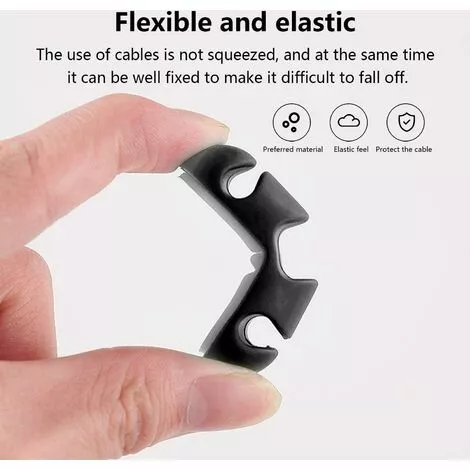 FONTAINEBLEAU Clips Câble, 10pcs Rangements De Câbles Et Serre-Câbles Attache-Câbles En Silicone, Rangement Cordon Bureau Pour Fils De Chargeur, Ordinateur, Souris, Téléphone, Écouteur Etc Fonepro Noir 4 FONTAINEBLEAU Clips Câble, 10pcs Rangements De Câbles Et Serre-Câbles Attache-Câbles En Silicone, Rangement Cordon Bureau Pour Fils De Chargeur, Ordinateur, Souris, Téléphone, Écouteur Etc Fonepro Noir – Image 4