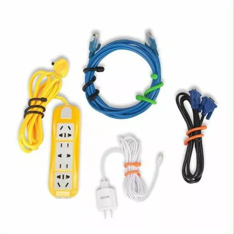 STARLIGHT SL.GT Attaches Torsadées Lot De 16 Serre-câbles En Silicone Organisateur De Cordons En Caoutchouc Réutilisable Polyvalent(3 Pouces, 6 Pouces) 2 STARLIGHT SL.GT Attaches Torsadées Lot De 16 Serre-câbles En Silicone Organisateur De Cordons En Caoutchouc Réutilisable Polyvalent(3 Pouces, 6 Pouces) – Image 2