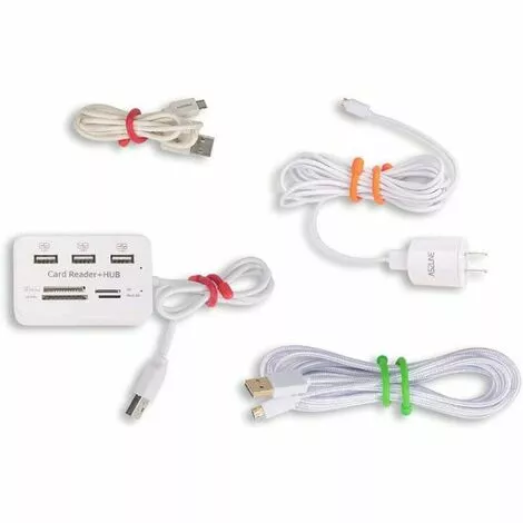 STARLIGHT SL.GT Attaches Torsadées Lot De 16 Serre-câbles En Silicone Organisateur De Cordons En Caoutchouc Réutilisable Polyvalent(3 Pouces, 6 Pouces) 4 STARLIGHT SL.GT Attaches Torsadées Lot De 16 Serre-câbles En Silicone Organisateur De Cordons En Caoutchouc Réutilisable Polyvalent(3 Pouces, 6 Pouces) – Image 4