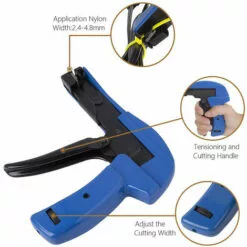 CATHERINE Pistolet Serre-câbles - Outil De Fixation Et De Coupe Avec Manche En Acier Spécial Pour Serre-câbles En Nylon Fixation Et Coupe Bleu -Treuil, cric, palan et accessoires Soldes Boutique 59462981 4