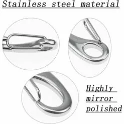 IRISFR Lilaris 6 Pièces 304 Mousqueton En INOX, Mousqueton INOX 50mm, Mousqueton Acier Inoxydable 304 Forme D'Oeuf, Pour L'Alpinisme Camping Randonnée En Plein Air 8 IRISFR Lilaris 6 Pièces 304 Mousqueton En INOX, Mousqueton INOX 50mm, Mousqueton Acier Inoxydable 304 Forme D'Oeuf, Pour L'Alpinisme Camping Randonnée En Plein Air -Treuil, cric, palan et accessoires Soldes Boutique 59618208 4