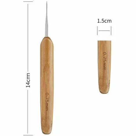 FONTAINEBLEAU Fonepro 2 Pcs Crochet Locks Cheveux, Crochet Outil Cheveux, Aiguilles Crochet, Crochet Tricot, Crochet Pour Locks, Crochets En Bambou Pour Dreadlocks, Verrouillage Cheveux Pour Tresse DIY 2 FONTAINEBLEAU Fonepro 2 Pcs Crochet Locks Cheveux, Crochet Outil Cheveux, Aiguilles Crochet, Crochet Tricot, Crochet Pour Locks, Crochets En Bambou Pour Dreadlocks, Verrouillage Cheveux Pour Tresse DIY – Image 2