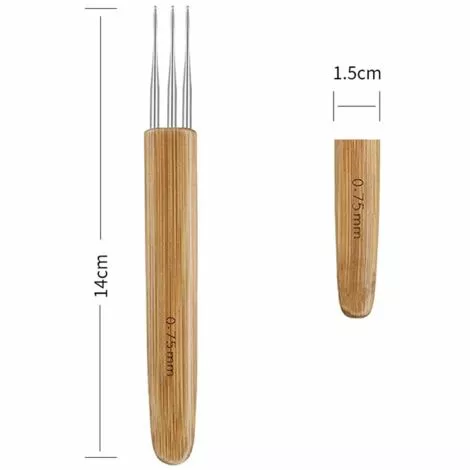 FONTAINEBLEAU Fonepro 2 Pcs Crochet Locks Cheveux, Crochet Outil Cheveux, Aiguilles Crochet, Crochet Tricot, Crochet Pour Locks, Crochets En Bambou Pour Dreadlocks, Verrouillage Cheveux Pour Tresse DIY 3 FONTAINEBLEAU Fonepro 2 Pcs Crochet Locks Cheveux, Crochet Outil Cheveux, Aiguilles Crochet, Crochet Tricot, Crochet Pour Locks, Crochets En Bambou Pour Dreadlocks, Verrouillage Cheveux Pour Tresse DIY – Image 3