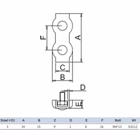 IRISFR Lilaris M3 Duplex Clips Serre-câbles En Acier Inoxydable 304 Pinces Duplex Pour Filin Pour Cordes à Linge En Câble Métallique Voiles De Soleil Suspendues Patio Fixe 8pièces 2 IRISFR Lilaris M3 Duplex Clips Serre-câbles En Acier Inoxydable 304 Pinces Duplex Pour Filin Pour Cordes à Linge En Câble Métallique Voiles De Soleil Suspendues Patio Fixe 8pièces – Image 2