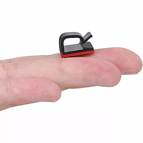 GALOZZOIT Lot De 100 Clips De Gestion De Câbles Auto-adhésifs Pour TV, PC, Ordinateur Portable, Bureau, Maison - Noir 3 GALOZZOIT Lot De 100 Clips De Gestion De Câbles Auto-adhésifs Pour TV, PC, Ordinateur Portable, Bureau, Maison - Noir – Image 3