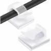 GALOZZOIT 100PCS Clips Câbles,Attache Cable Adhesif Rangement De Accroche Cable Fixation Auto Collant, Cavalier Cable Electrique,pour La Gestion Des Câbles,Transparent