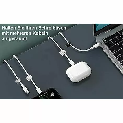 GALOZZOIT 100PCS Clips Câbles,Attache Cable Adhesif Rangement De Accroche Cable Fixation Auto Collant, Cavalier Cable Electrique,pour La Gestion Des Câbles,Transparent 5 GALOZZOIT 100PCS Clips Câbles,Attache Cable Adhesif Rangement De Accroche Cable Fixation Auto Collant, Cavalier Cable Electrique,pour La Gestion Des Câbles,Transparent – Image 5