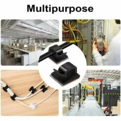 GALOZZOIT 100Pcs Clips Câble, Clips Rangement De Câble Avec De Tampons Auto Adhésifs Solides, Organiseur De Fils Electriques Pour Câbles Dans Une Maison/Bureau 9 GALOZZOIT 100Pcs Clips Câble, Clips Rangement De Câble Avec De Tampons Auto Adhésifs Solides, Organiseur De Fils Electriques Pour Câbles Dans Une Maison/Bureau -Treuil, cric, palan et accessoires Soldes Boutique 59853920 5