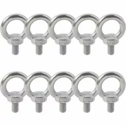 GALOZZOIT Anneau De Levage 304 Acier Inoxydable Filetage Mâle Boulon À Oeil M4X10 Boulon Vis Machines Épaule Levage De Poids Marin Boulons 10 PCS
