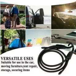 LangRay Tendeur Crochet En Acier Ouverture Extra Large, Elastiques Tendeur Bagage Avec Mousqueton, Noir 7 LangRay Tendeur Crochet En Acier Ouverture Extra Large, Elastiques Tendeur Bagage Avec Mousqueton, Noir -Treuil, cric, palan et accessoires Soldes Boutique 59918256 3