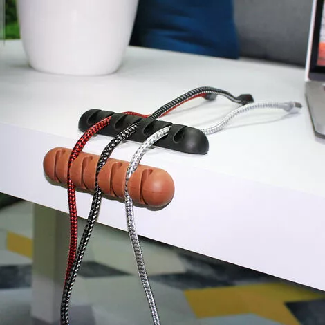 TRIOMPHE 2x Supports De Câbles Clips De Câbles Chacun Pour 5 Câbles Gestion Des Câbles Organisateur Pour La Maison Bureau Bande Adhésive Robuste Noir,T-Audace 5 TRIOMPHE 2x Supports De Câbles Clips De Câbles Chacun Pour 5 Câbles Gestion Des Câbles Organisateur Pour La Maison Bureau Bande Adhésive Robuste Noir,T-Audace – Image 5