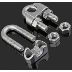 DENUOTOP Serre-câbles 5 Pièces M6 Pince À Câble En Acier Pinces En Forme De U Boulon En U Pince À Corde En Forme De U Pour Câble Corde À Linge En Acier Serre-Câble En Acier Pinces En Acier -Treuil, cric, palan et accessoires Soldes Boutique 60005545 5