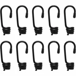 MINKUROW 10 Crochets 7 Mm à Revêtement Plastique Pour Extrémités De Corde élastique