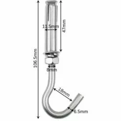 STARLIGHT SL.GT 4-Pack Boulons à Expansion M8 Crochets De Boulon D'ancrage 304 En Acier Inoxydable Boulons Crochet Ouvert Expansion Vis Boulons -Treuil, cric, palan et accessoires Soldes Boutique 60155076 4