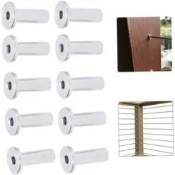STARLIGHT SL.GT 10 Pcs Manchons De Protection En Acier Inoxydable Pour Garde-corps De Câble 1/8 Pouce Poteaux En Bois -Treuil, cric, palan et accessoires Soldes Boutique 60247474 5