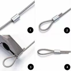 STARLIGHT SL.GT 0.16 Pouce (4mm) Diamètre Câble En Aluminium Manchons Clip Raccords Crimps(50PCS) -Treuil, cric, palan et accessoires Soldes Boutique 60247505 3