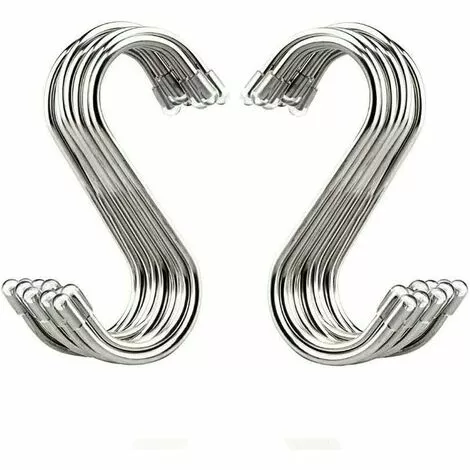 AOUGO Lot De 20 Crochets En Forme De S De 8,9 Cm En Acier Inoxydable Pour Cuisine, Atelier, Salle De Bain, Jardin. 5 AOUGO Lot De 20 Crochets En Forme De S De 8,9 Cm En Acier Inoxydable Pour Cuisine, Atelier, Salle De Bain, Jardin. -Treuil, cric, palan et accessoires Soldes Boutique 60576657 1