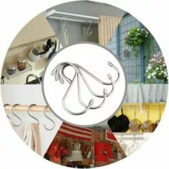 AOUGO Lot De 20 Crochets En Forme De S De 8,9 Cm En Acier Inoxydable Pour Cuisine, Atelier, Salle De Bain, Jardin. -Treuil, cric, palan et accessoires Soldes Boutique 60576657 5