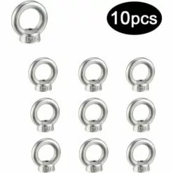 CHANCEY M6 Écrou à Anneau 10 Pcs 304 En Acier Inoxydable Filetage Écrou à Oeil De Levage Écrous à Œillet Pour Les Accessoires De Levage,SEMAket -Treuil, cric, palan et accessoires Soldes Boutique 60578284 3