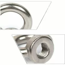 CHANCEY M6 Écrou à Anneau 10 Pcs 304 En Acier Inoxydable Filetage Écrou à Oeil De Levage Écrous à Œillet Pour Les Accessoires De Levage,SEMAket -Treuil, cric, palan et accessoires Soldes Boutique 60578284 4