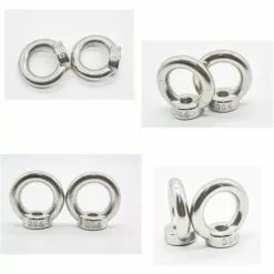 CHANCEY M6 Écrou à Anneau 10 Pcs 304 En Acier Inoxydable Filetage Écrou à Oeil De Levage Écrous à Œillet Pour Les Accessoires De Levage,SEMAket -Treuil, cric, palan et accessoires Soldes Boutique 60578284 5