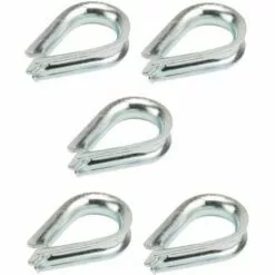 CYCLINGCOLORS 5x Cosse-cœur ? 4mm Acier Zingué Pour Câble Acier Métallique Serre Support Fixation Boucle