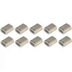 CYCLINGCOLORS 10x Manchon à Sertir 2mm Aluminium Pour Câble Acier Armature Raccord Connecteur Réparation Serre