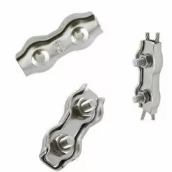 SLBRILLèRE Serre Cable Acier 3mm 12 Pièces Serre Câbles Duplex Pince De Câble Acier Inoxydable 304 D'agrafe De Câble,Câble Poignées Pour 2mm Câble Métalliques Pince À Câble Corde à Linge -Treuil, cric, palan et accessoires Soldes Boutique 61302873 5