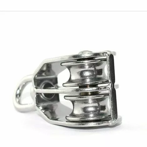 EINEMGELD M15 Poulie Double Pivotante En Acier Inoxydable - 1 Poulie De Levage - Permet De Soulever La Corde De Levage De Bateaux Ou De Yachts, Argent 3 EINEMGELD M15 Poulie Double Pivotante En Acier Inoxydable - 1 Poulie De Levage - Permet De Soulever La Corde De Levage De Bateaux Ou De Yachts, Argent – Image 3