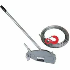 Varan Motors - Hoh800 Tire-fort, Tire-câble Manuel, Treuil De Halage à Levier 800Kg + Câble 20 Mètres ø8.3mm - Gris