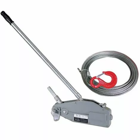 Varan Motors - Hoh800 Tire-fort, Tire-câble Manuel, Treuil De Halage à Levier 800Kg + Câble 20 Mètres ø8.3mm - Gris 1 Varan Motors - Hoh800 Tire-fort, Tire-câble Manuel, Treuil De Halage à Levier 800Kg + Câble 20 Mètres ø8.3mm - Gris