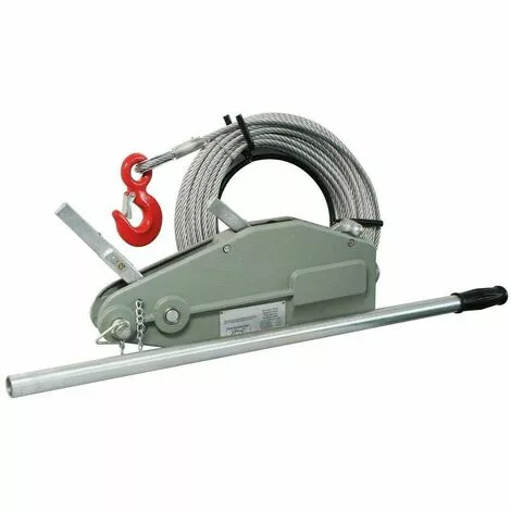 Varan Motors - Hoh800 Tire-fort, Tire-câble Manuel, Treuil De Halage à Levier 800Kg + Câble 20 Mètres ø8.3mm - Gris 3 Varan Motors - Hoh800 Tire-fort, Tire-câble Manuel, Treuil De Halage à Levier 800Kg + Câble 20 Mètres ø8.3mm - Gris – Image 3