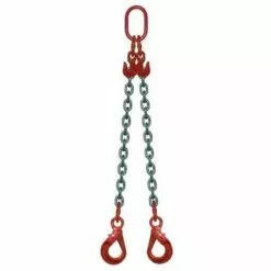 LEVAC Elingue Chaine 2 Brins Lg 2 50m-2 8tavec Crochets Racourc Etcroc A Li