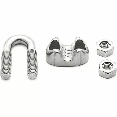 10 Pièces Serre-Câbles étrier M4 Pince En 304 Acier Inoxydable U-pinces En Pour Le Serrage De Câbles En Acier Pour L'industrie, Etc. GrooFoo 4 10 Pièces Serre-Câbles étrier M4 Pince En 304 Acier Inoxydable U-pinces En Pour Le Serrage De Câbles En Acier Pour L'industrie, Etc. GrooFoo – Image 4