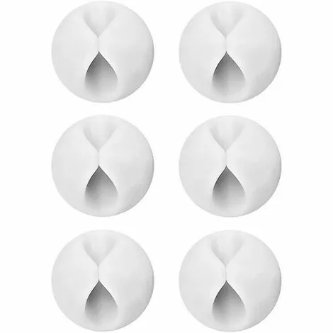 MEZHENG 6 Pack Câble Clips, Rangement-câbles Et Serre-câbles Pour TV Ordinateur PC Portable Maison Et Bureau, Blanc 1 MEZHENG 6 Pack Câble Clips, Rangement-câbles Et Serre-câbles Pour TV Ordinateur PC Portable Maison Et Bureau, Blanc