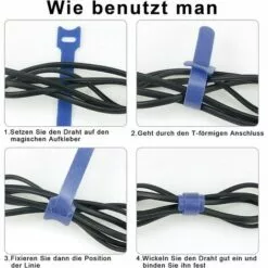 SLBRILLèRE 120 Pièces Attaches De Câble Autocollantes Réutilisable Fermeture En Nylon Microfibre Organisateur Pour Cordes Et Gestion Des Câbles 6 Couleurs -Treuil, cric, palan et accessoires Soldes Boutique 63527511 3