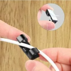 LYCXAMES 60 Pièces De Serre-cables, Support De Cable Avec Base Adhésive, Jeu De Serre-cables Pour Bureau, Cordon D'alimentation, Transparent -Treuil, cric, palan et accessoires Soldes Boutique 63814177 4