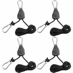 LYCXAMES Lot De 2 Cordes à Cliquet Avec Crochet Pour Lampe De Plantes 1/8"