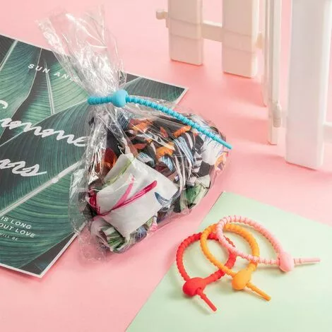 EAUDACè 20 Pieces Colorful Silicone Ties Bag Clip,Cable Straps, Bread Tie, Reusable Rubber Twist Tie, All-Purpose Silicone Ties, Cable Ties,Silicone Cord,Household Snake Ties, Bag Sealing Clips 5 EAUDACè 20 Pieces Colorful Silicone Ties Bag Clip,Cable Straps, Bread Tie, Reusable Rubber Twist Tie, All-Purpose Silicone Ties, Cable Ties,Silicone Cord,Household Snake Ties, Bag Sealing Clips – Image 5