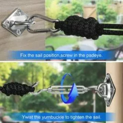 RHAFAYRE Lourds Crochet De Plafond 360 ° Rotation Acier Inoxydable Crochet Hamac Suspension Kit Pour Hamac, Chaise Accrochante, Sac De Boxe, Balançoire, Yoga Aérien - Capacité 450KG 7 RHAFAYRE Lourds Crochet De Plafond 360 ° Rotation Acier Inoxydable Crochet Hamac Suspension Kit Pour Hamac, Chaise Accrochante, Sac De Boxe, Balançoire, Yoga Aérien - Capacité 450KG -Treuil, cric, palan et accessoires Soldes Boutique 63937710 3