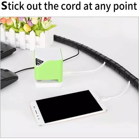 BENOBBY KIDS Cache Cable, 2m Gaine Souple Electrique Cable Management Pour Ranger Ou Cacher Les TV PC Câbles, Gestion Des Câbles Pour Maison Et Bureau, 2m - ∅22mm, Noir 2 BENOBBY KIDS Cache Cable, 2m Gaine Souple Electrique Cable Management Pour Ranger Ou Cacher Les TV PC Câbles, Gestion Des Câbles Pour Maison Et Bureau, 2m - ∅22mm, Noir – Image 2