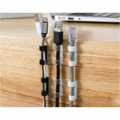 AOUGO Lot De 60 Clips De Câble Transparents, Support De Câble Auto-adhésif Solide, Pinces D'organisateur De Gestion De Cordon En Plastique Durables Pour La Maison Et Le Bureau (transparent) -Treuil, cric, palan et accessoires Soldes Boutique 63966920 5