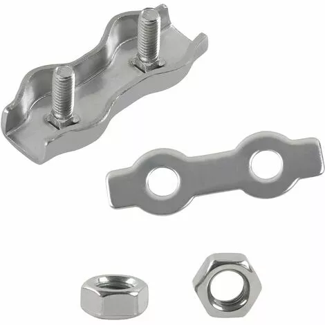 TINOR M3 Duplex Clips Serre-câbles En Acier Inoxydable 304 Pinces Duplex Pour Filin Pour Cordes à Linge En Câble Métallique Voiles De Soleil Suspendues Patio Fixe 8 Pièces 2 TINOR M3 Duplex Clips Serre-câbles En Acier Inoxydable 304 Pinces Duplex Pour Filin Pour Cordes à Linge En Câble Métallique Voiles De Soleil Suspendues Patio Fixe 8 Pièces – Image 2