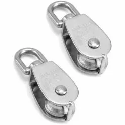 DENUOTOP 2 Pcs Poulie De Levage M25 Poulie Simple En Acier Inoxydable 304 Pour Pour Câble Diamètre 11mm Pivotant à 360°Charge 150kg 9 DENUOTOP 2 Pcs Poulie De Levage M25 Poulie Simple En Acier Inoxydable 304 Pour Pour Câble Diamètre 11mm Pivotant à 360°Charge 150kg -Treuil, cric, palan et accessoires Soldes Boutique 64075216 5