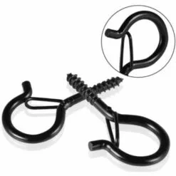 GALOZZOIT Lot De 20 Crochets à Visser Noir 4 Mm X 55 Mm -Treuil, cric, palan et accessoires Soldes Boutique 64079217 3