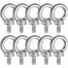 GALOZZOIT M6 * 11 Boulon à œil En Acier Inoxydable 10 Pièces, JatilEr 304 Boulon à œil En Acier Inoxydable Boulon à œil En Acier Inoxydable Boulon à œil Matériel Boulon à œil Rond Pour Le Rôle De Fixation Et De Suspension