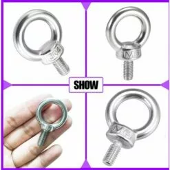 GALOZZOIT M6 * 11 Boulon à œil En Acier Inoxydable 10 Pièces, JatilEr 304 Boulon à œil En Acier Inoxydable Boulon à œil En Acier Inoxydable Boulon à œil Matériel Boulon à œil Rond Pour Le Rôle De Fixation Et De Suspension 9 GALOZZOIT M6 * 11 Boulon à œil En Acier Inoxydable 10 Pièces, JatilEr 304 Boulon à œil En Acier Inoxydable Boulon à œil En Acier Inoxydable Boulon à œil Matériel Boulon à œil Rond Pour Le Rôle De Fixation Et De Suspension -Treuil, cric, palan et accessoires Soldes Boutique 64079231 5